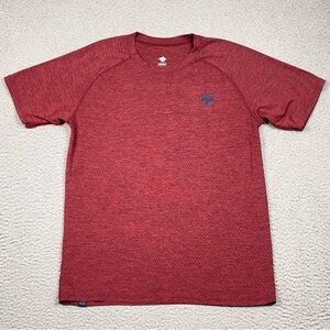 Rabbit Running T Shirt Men's Size M Red Short Sleeve Athletic Stretch Medium EUC